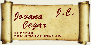 Jovana Čegar vizit kartica
